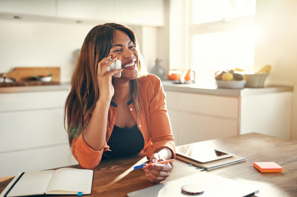 Woman talking on cellphone